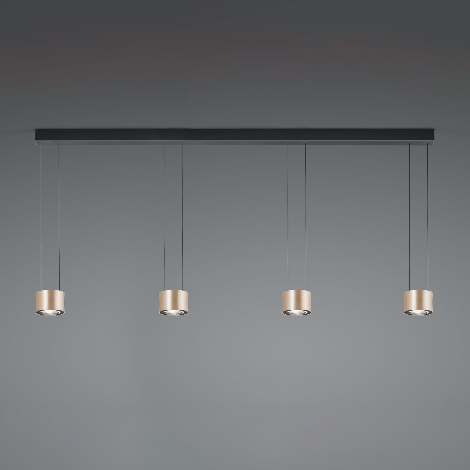 LED pendellampe Impulse Flex 4-lys rosé dimbar 48W forfra
