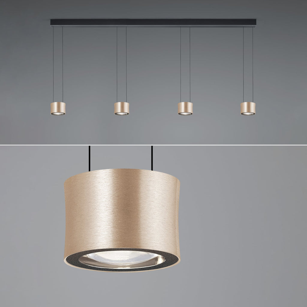 LED pendellampe Impulse Flex 4-lys rosé dimbar 48W nærbilde