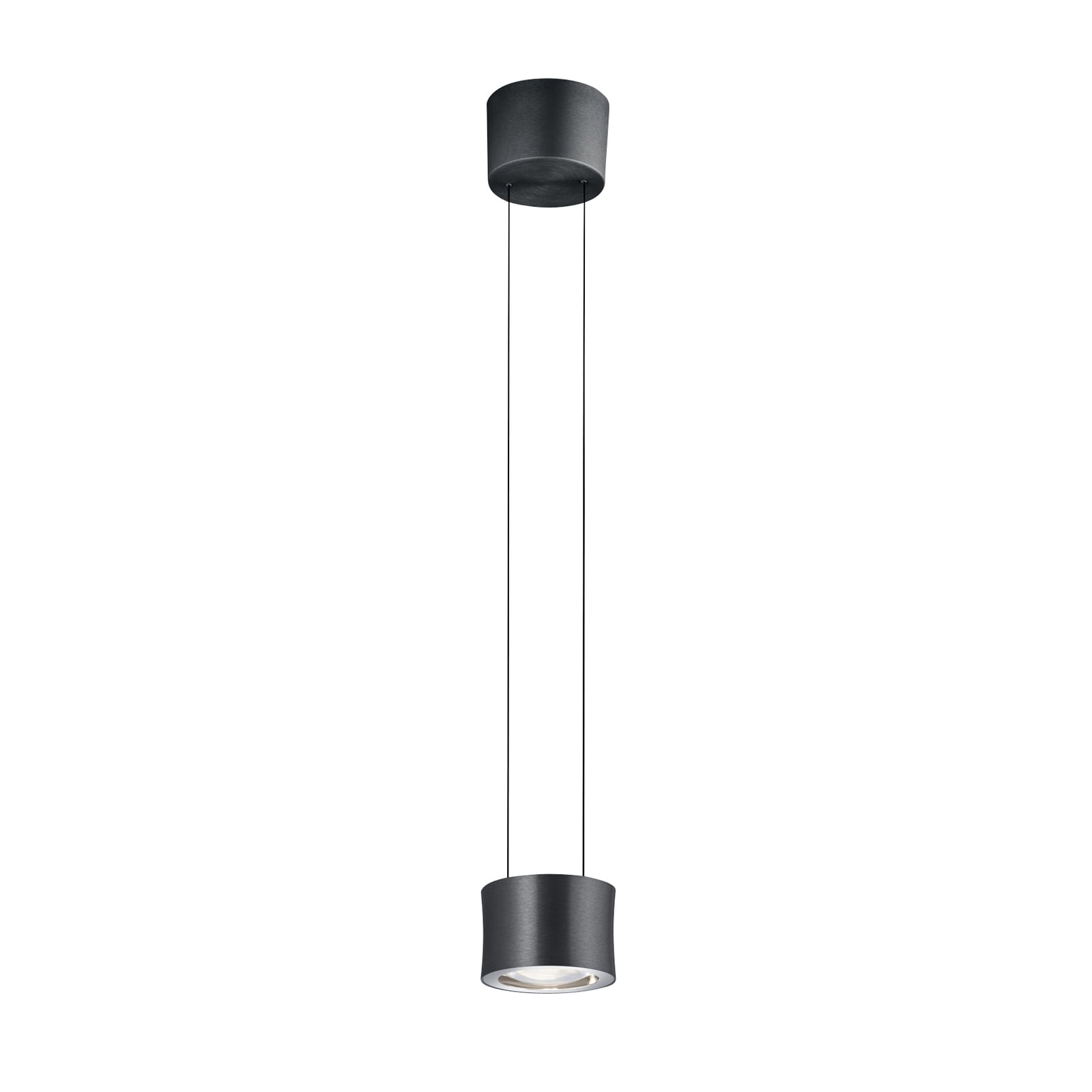 LED pendellampe Impulse Flex dimbar antrasitt Ø12 cm bakside