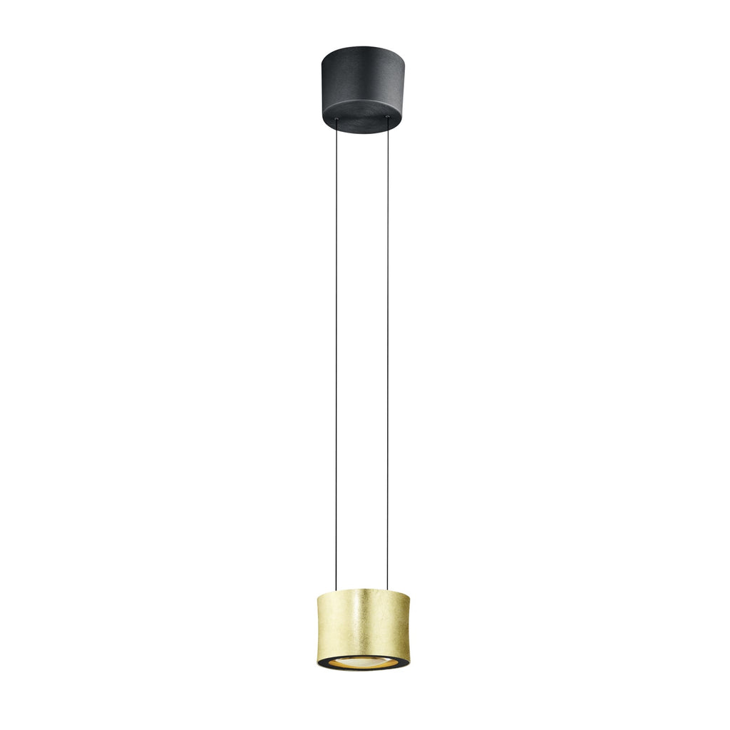 LED pendellampe Impulse Flex høydejusterbar svart/gull nærbilde detalj
