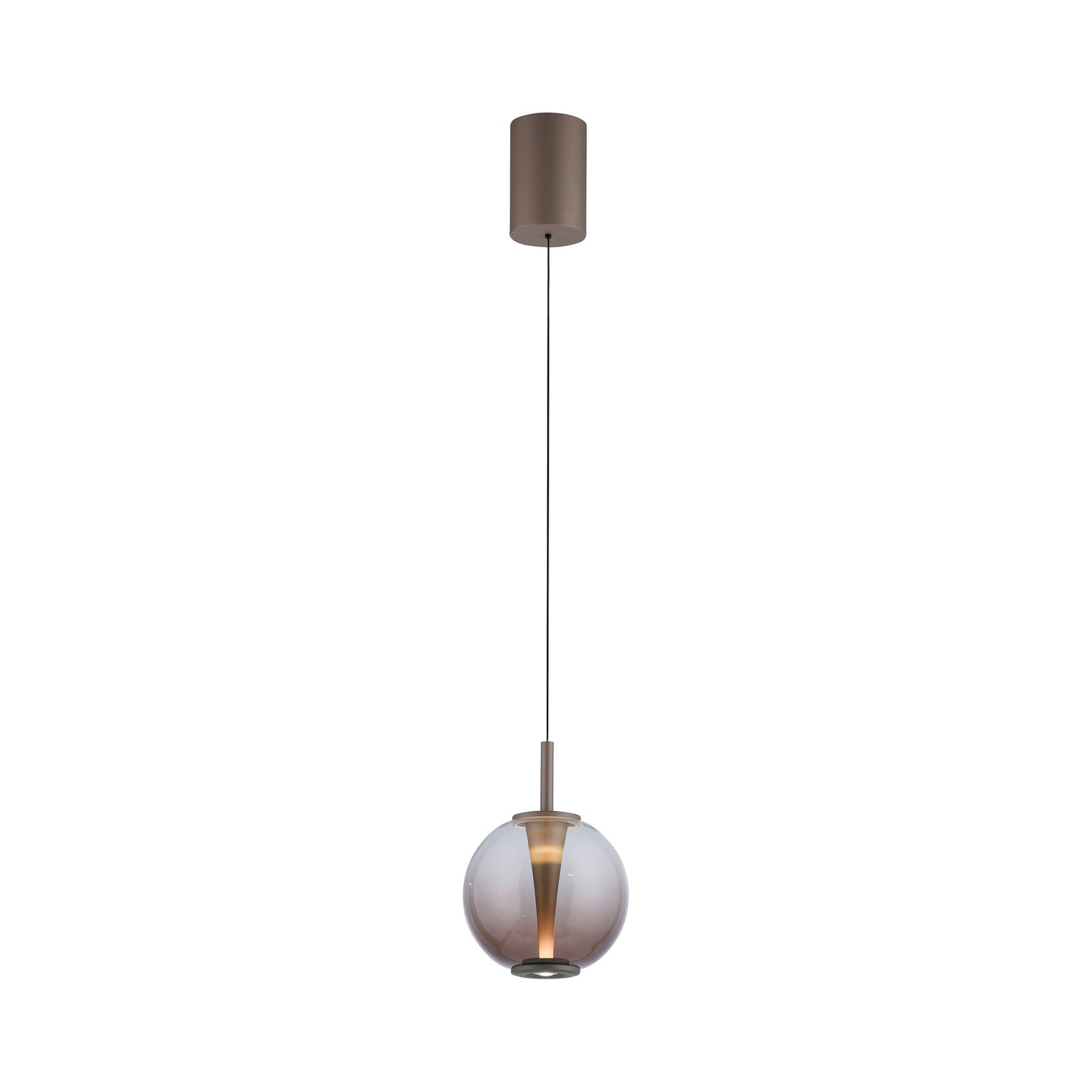 LED pendellampe Infinity bronse/amber detalj av lampehode