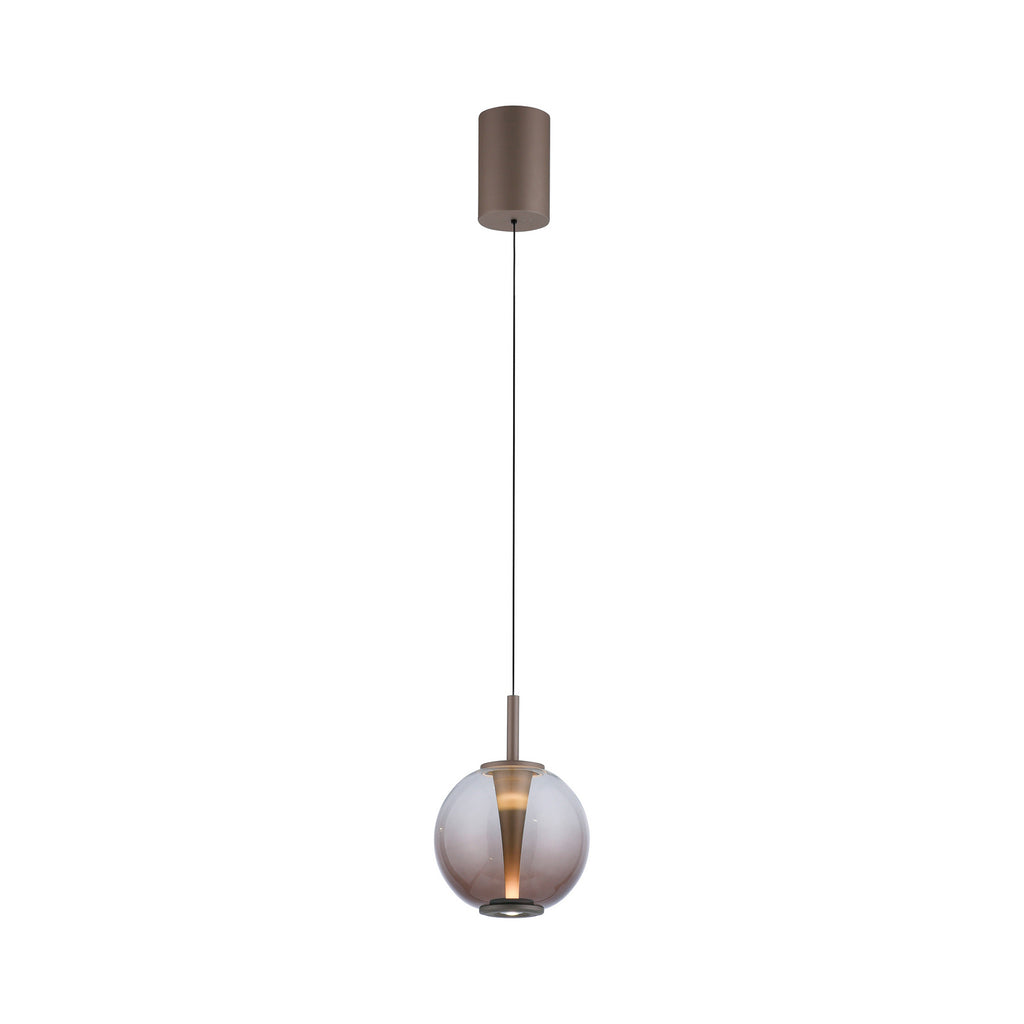 LED pendellampe Infinity bronse/amber detalj av lampehode