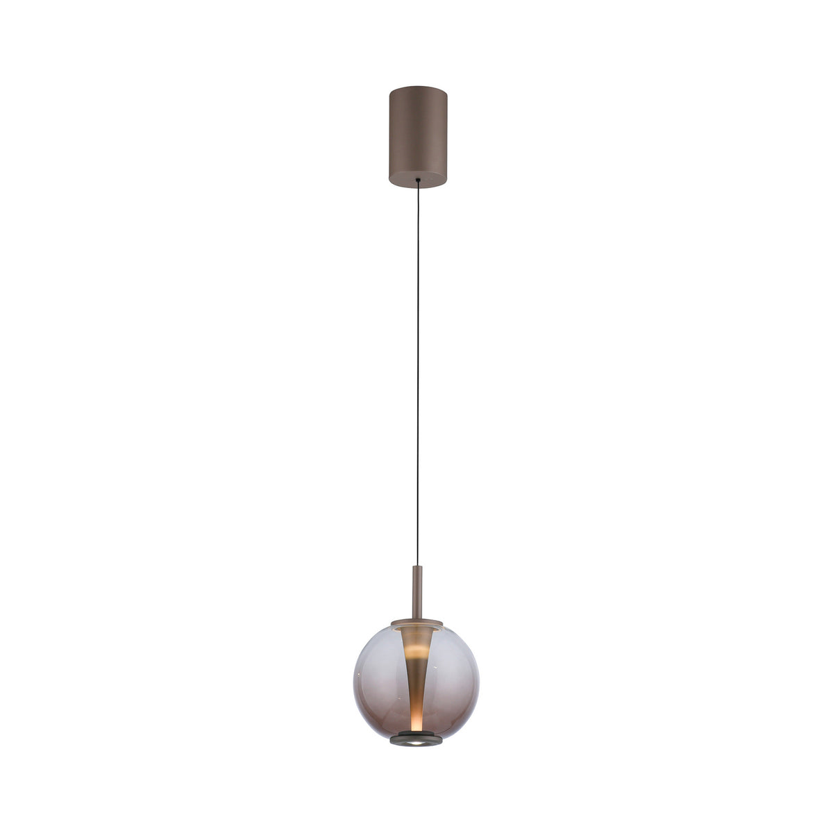 LED pendellampe Infinity bronse/amber detalj av lampehode