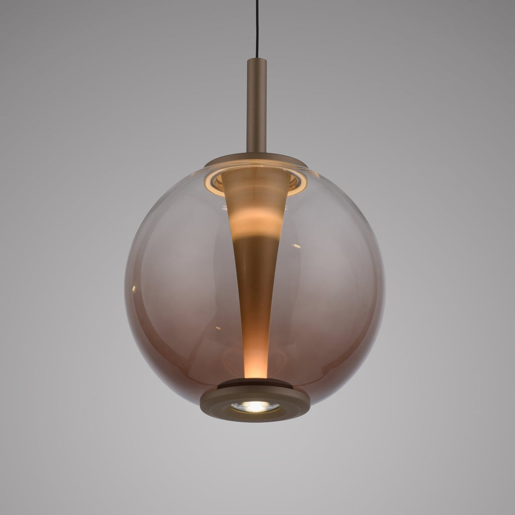 LED pendellampe Infinity bronse/amber nærbilde av bryter