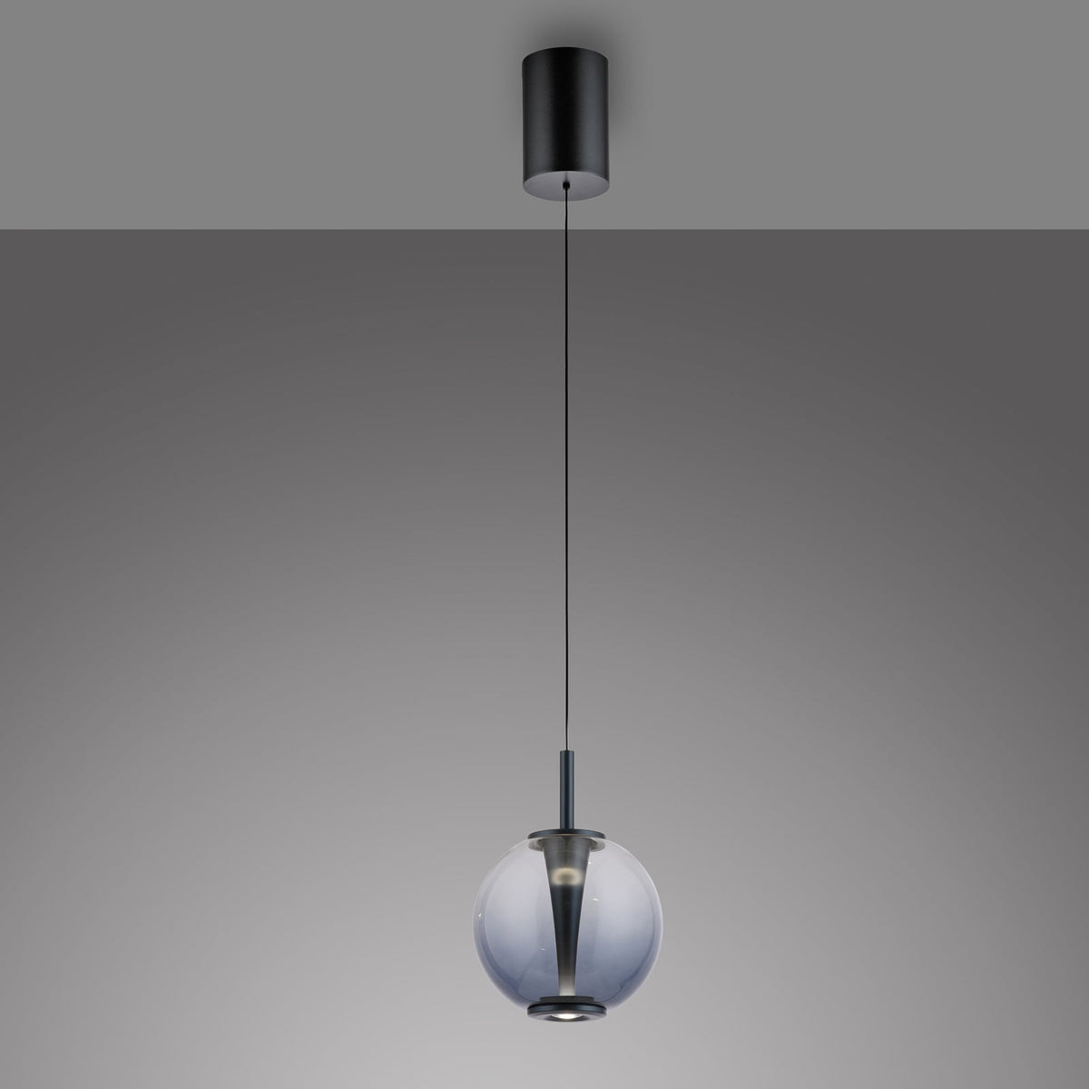 LED pendellampe Infinity glass Ø18 cm dimbar CCT fjernkontroll montert