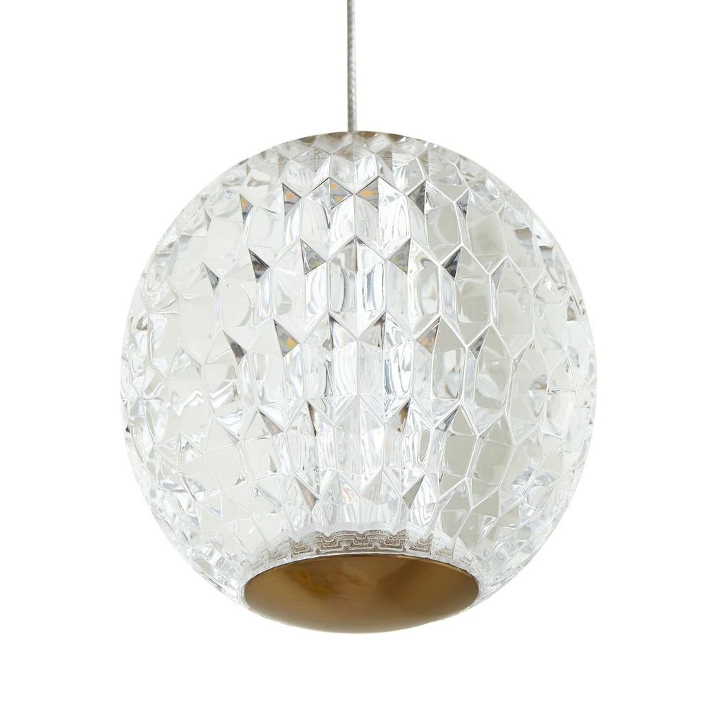LED pendellampe Ismenia antikk messing akryl Ø11 cm - Lucande
