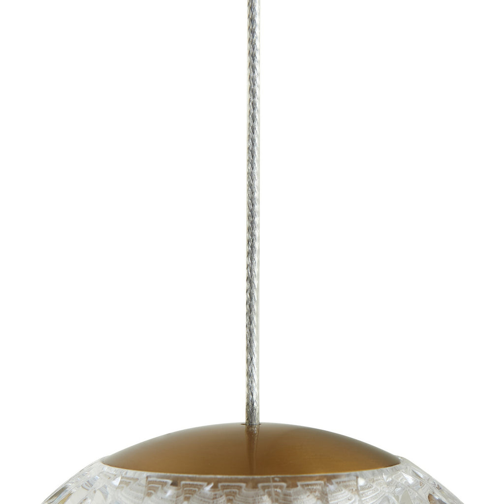 LED pendellampe Ismenia antikk messing akryl Ø11 cm - Lucande