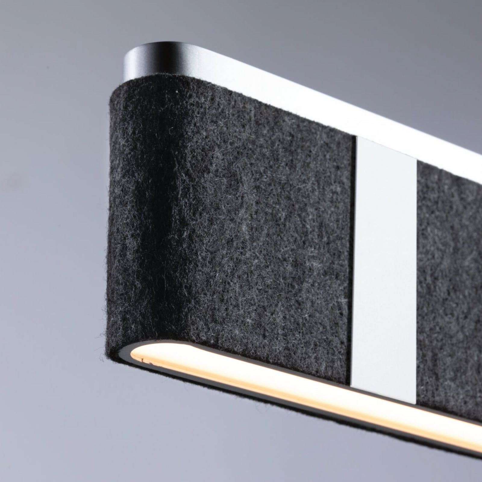 LED pendellampe Jagun filt antrasitt 100 cm Zigbee dimbar med fjernkontroll