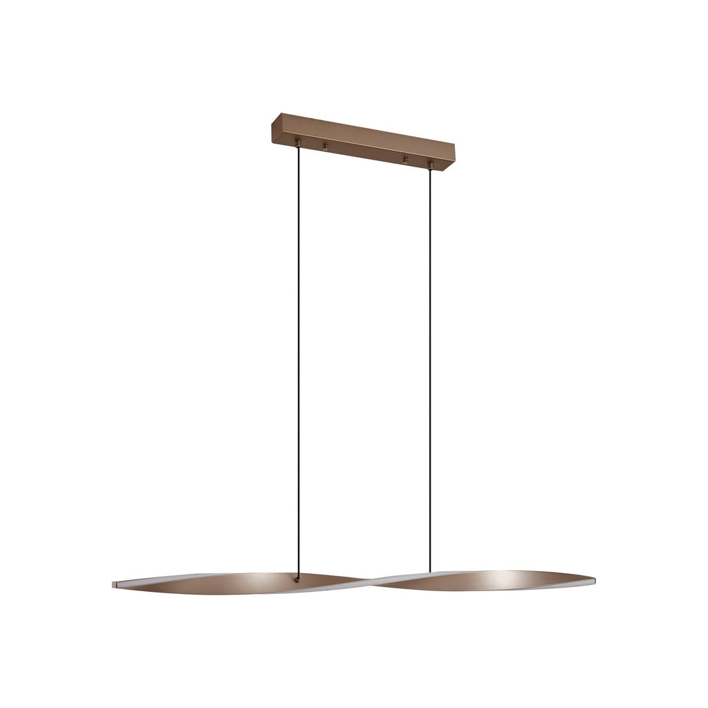 LED pendellampe Jaren svart/brun 100 cm nærbilde av metallfinish