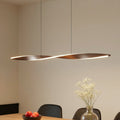 LED pendellampe Jaren svart/brun 100 cm sett forfra