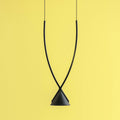 LED pendellampe Jewel 1-lys svart Ø9 cm forfra