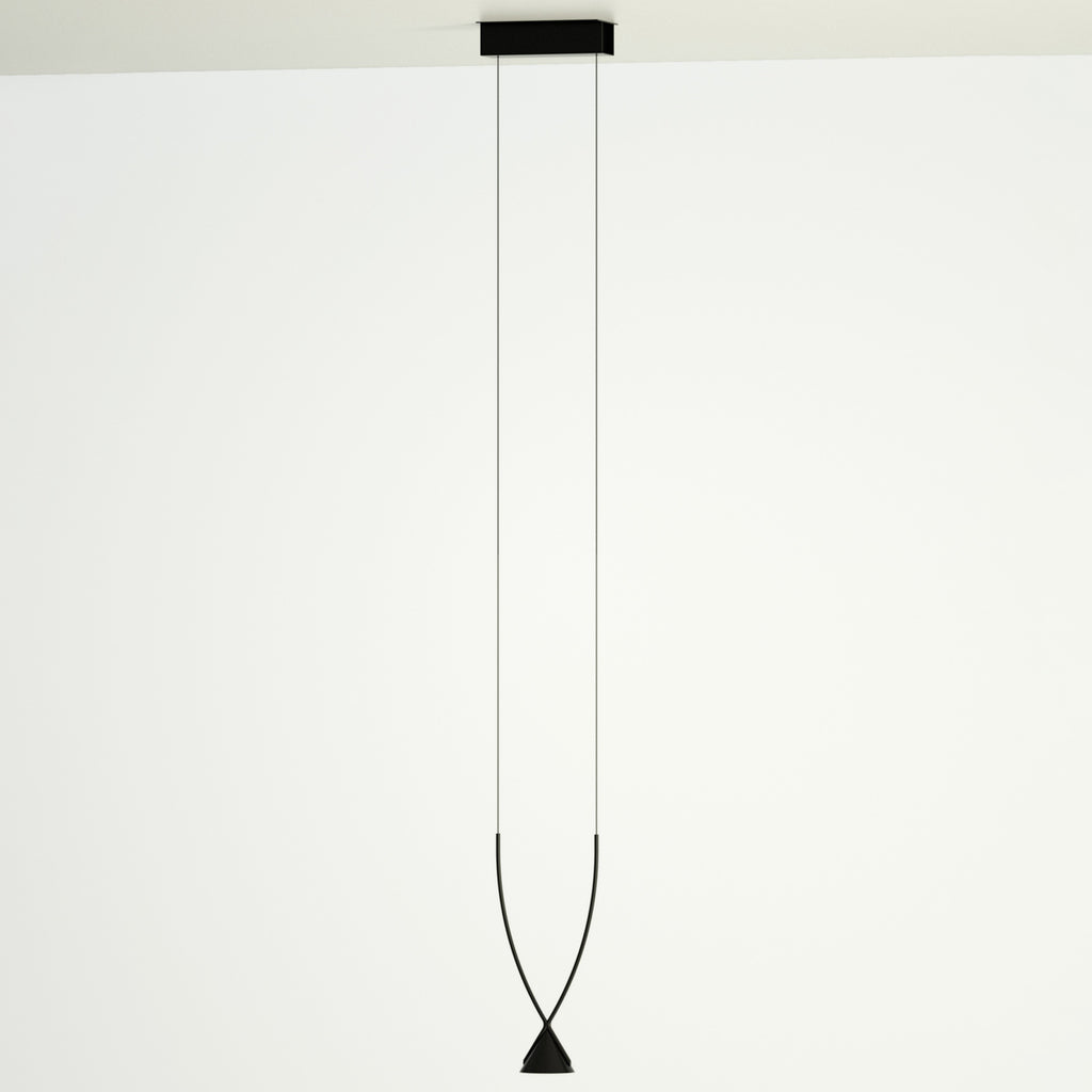 LED pendellampe Jewel 1-lys svart Ø9 cm detalj