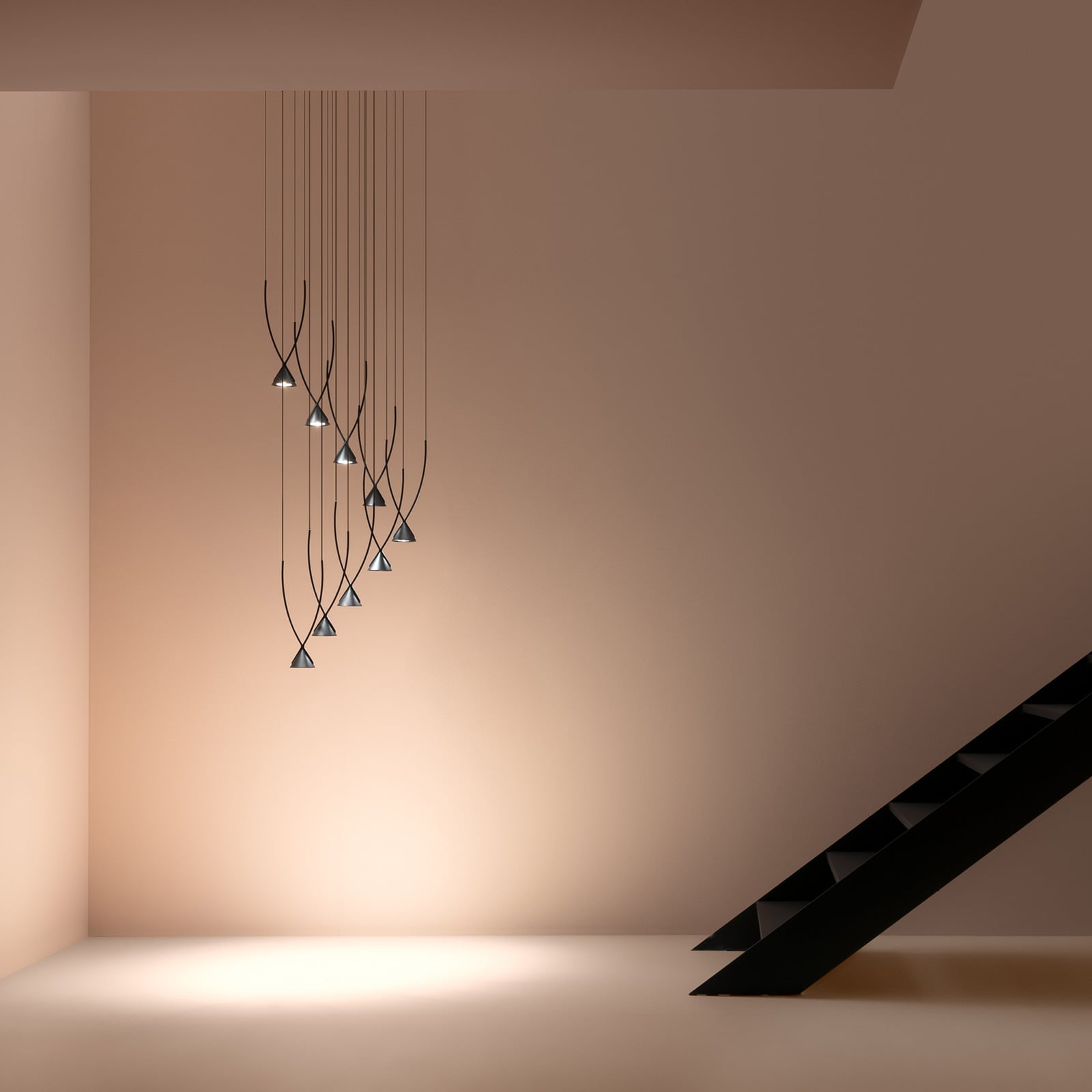 LED pendellampe Jewel 1-lys svart Ø9 cm nærbilde