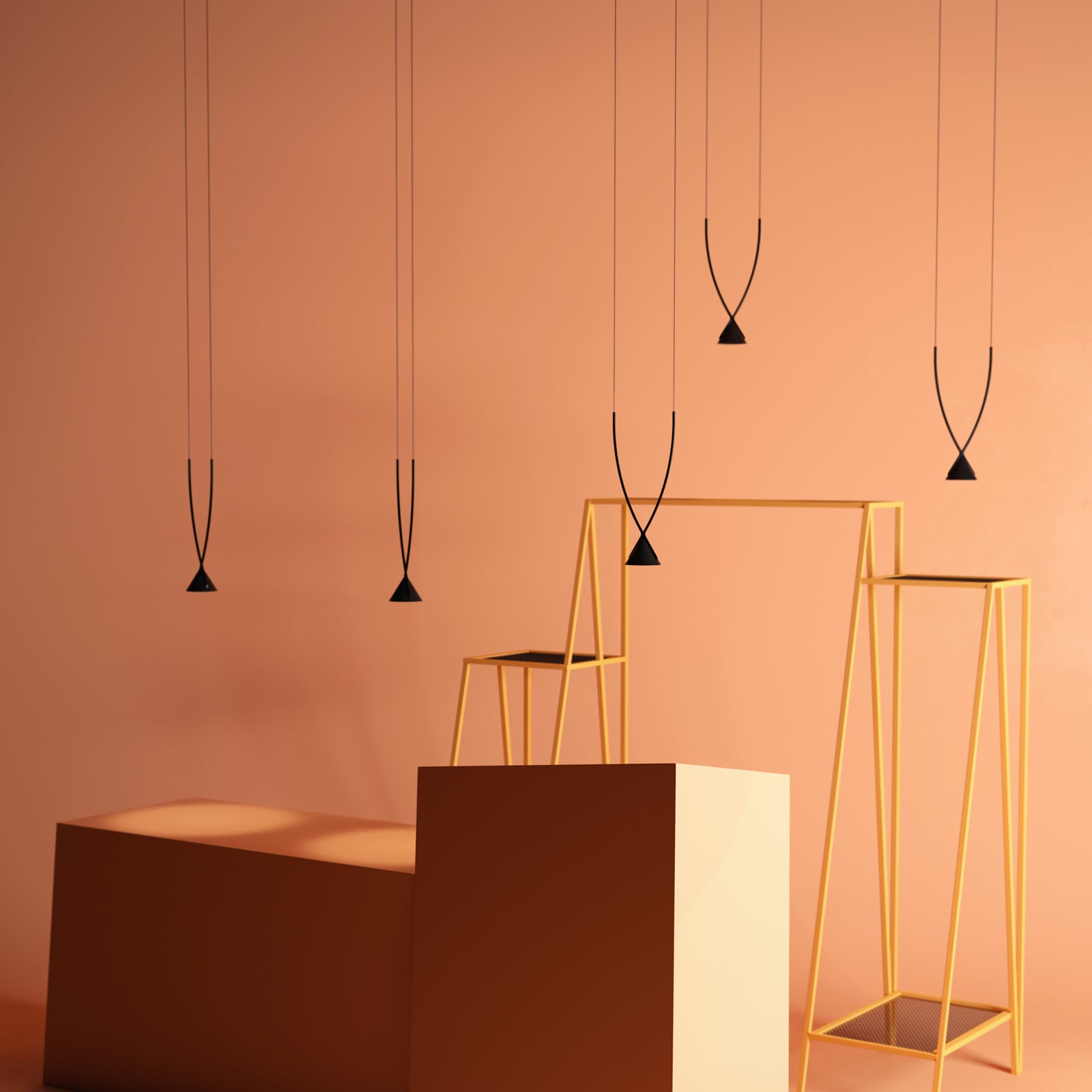 LED pendellampe Jewel 1-lys svart Ø9 cm designdetalj