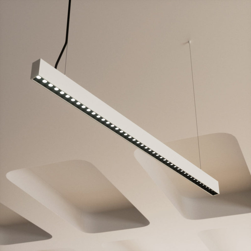 LED pendellampe Jolinda slim opp/ned aluminium forfra