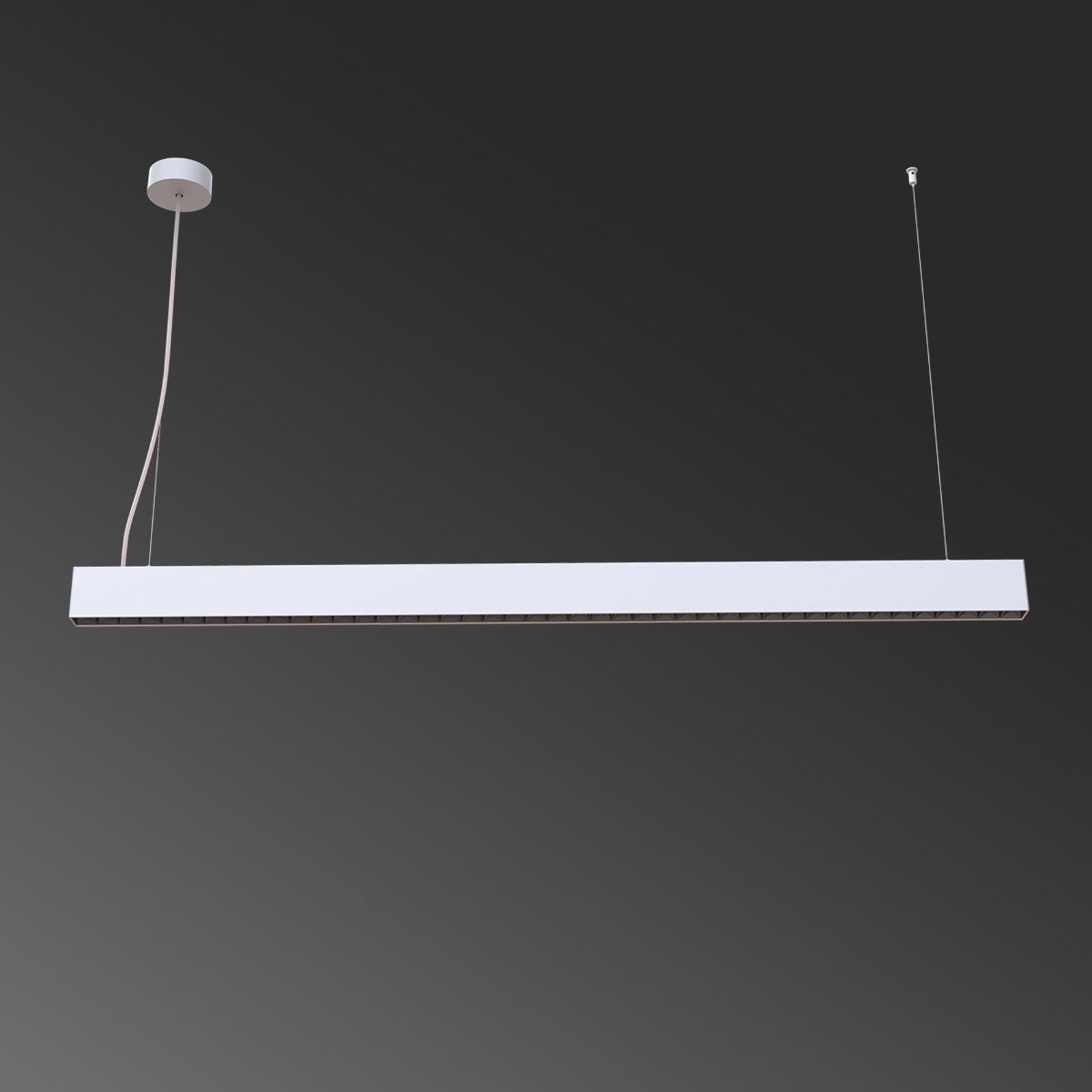 LED pendellampe Jolinda slim opp/ned aluminium detalj