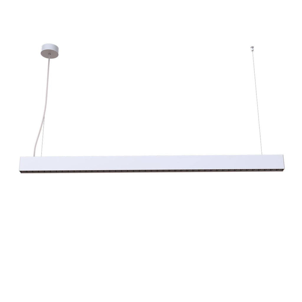 LED pendellampe Jolinda slim opp/ned aluminium montert på kontor