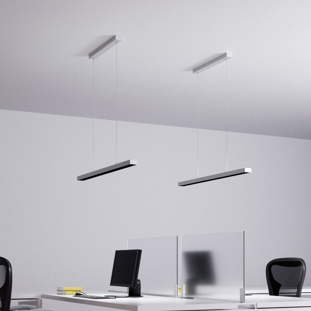 LED pendellampe Jolinda sølv sideprofil
