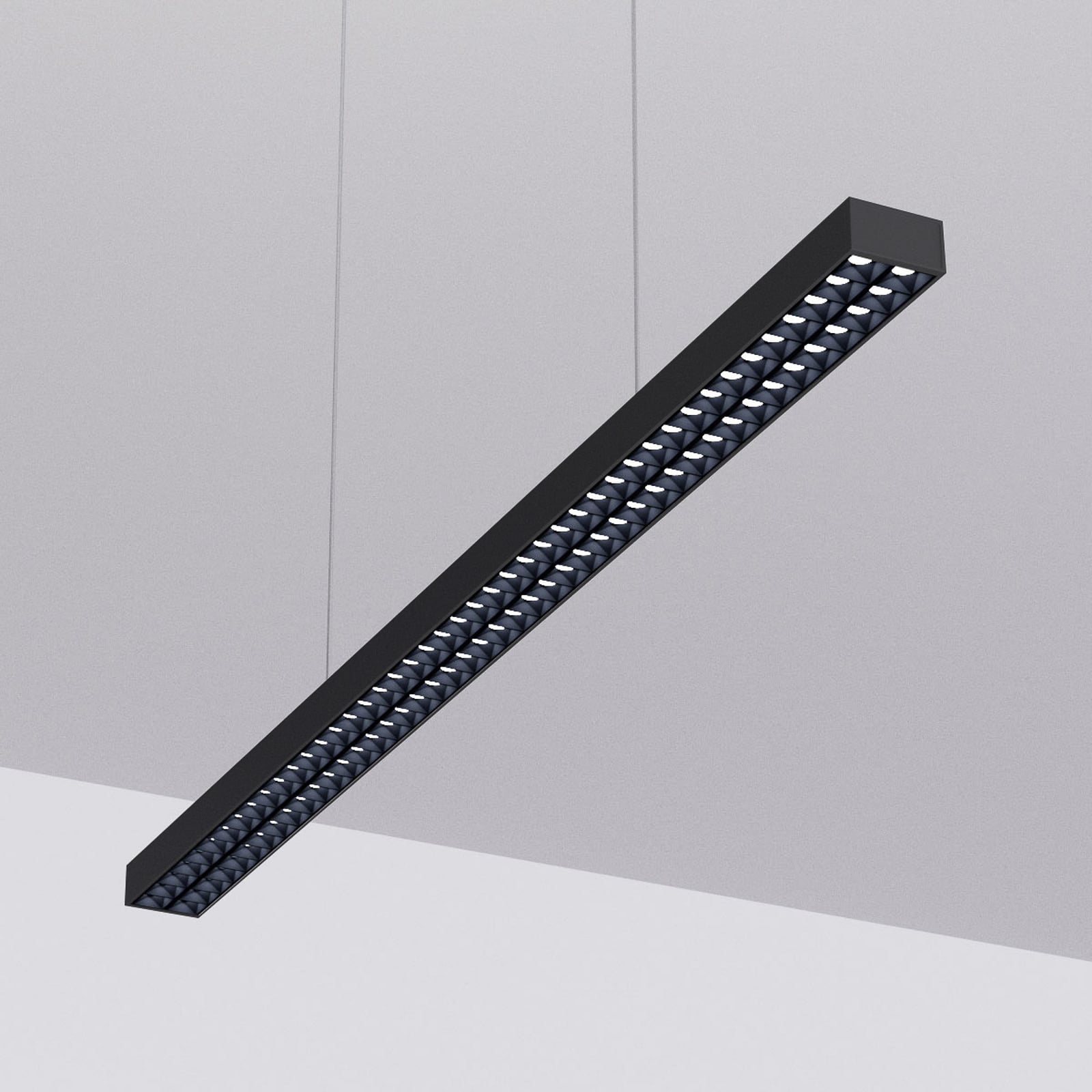 LED pendellampe Jolinda svart 118 cm forfra