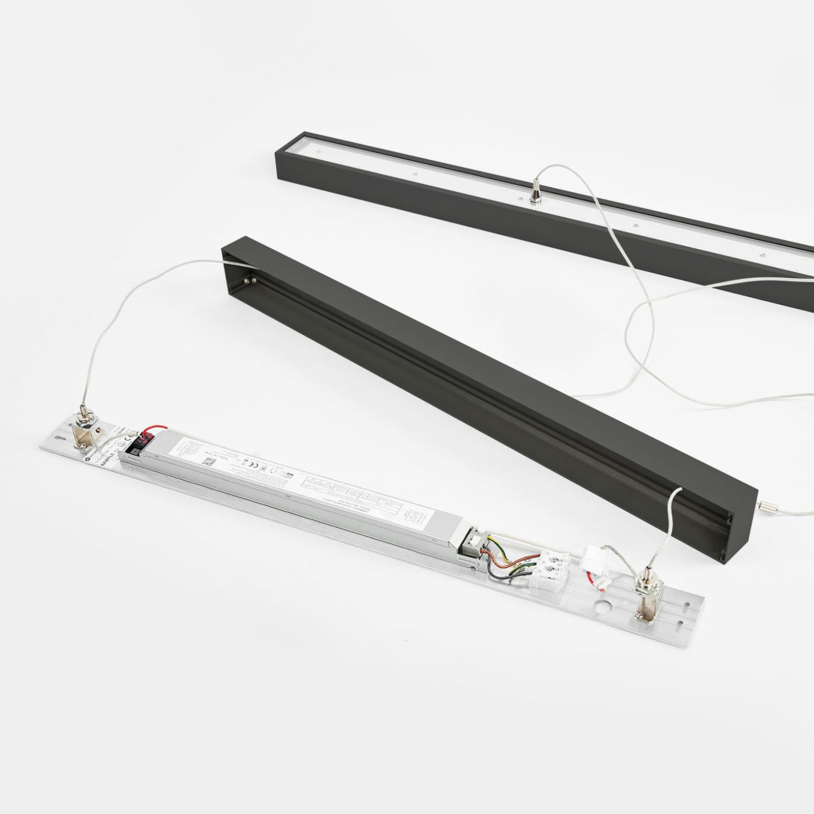 LED pendellampe Jolinda svart 118 cm lysdetalj