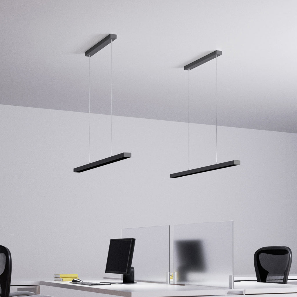 LED pendellampe Jolinda svart 118 cm helhet
