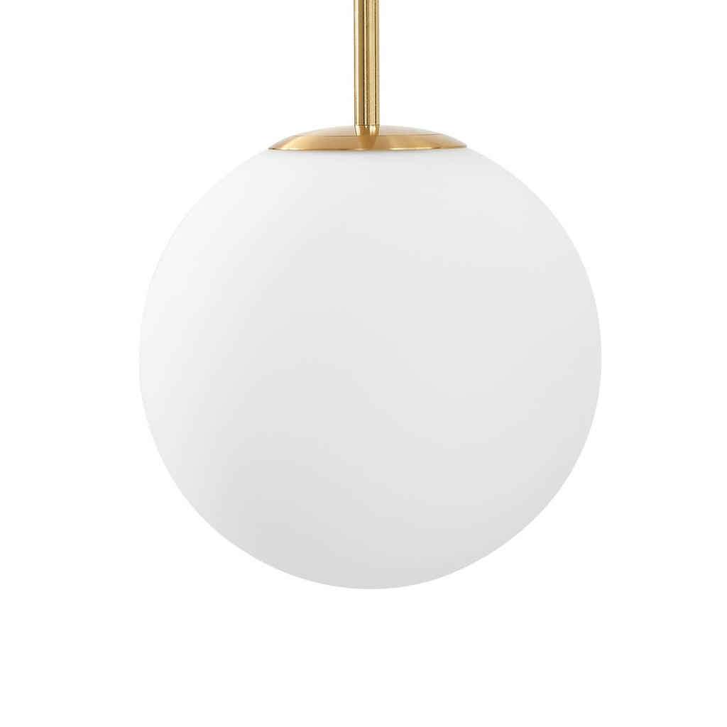 LED pendellampe Joran 3-lys glass hvit/gull Ø20 cm side