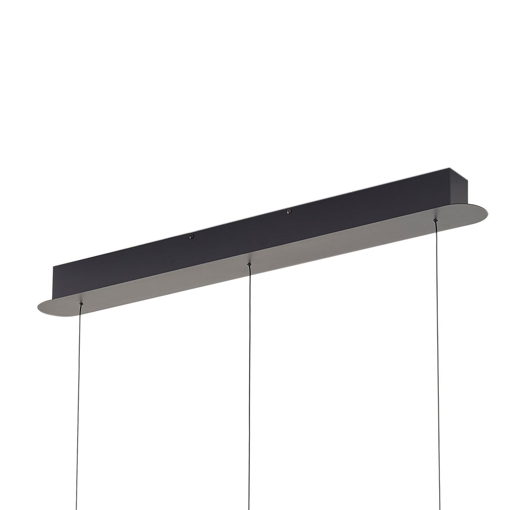 LED pendellampe Joran 3-lys glass hvit/gull Ø20 cm med dimmer