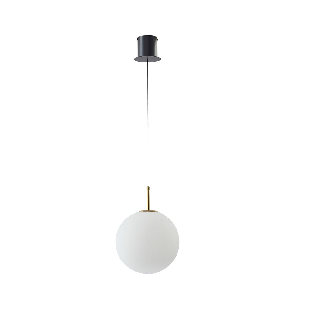 LED pendellampe Joran opalglass hvit/gull montert