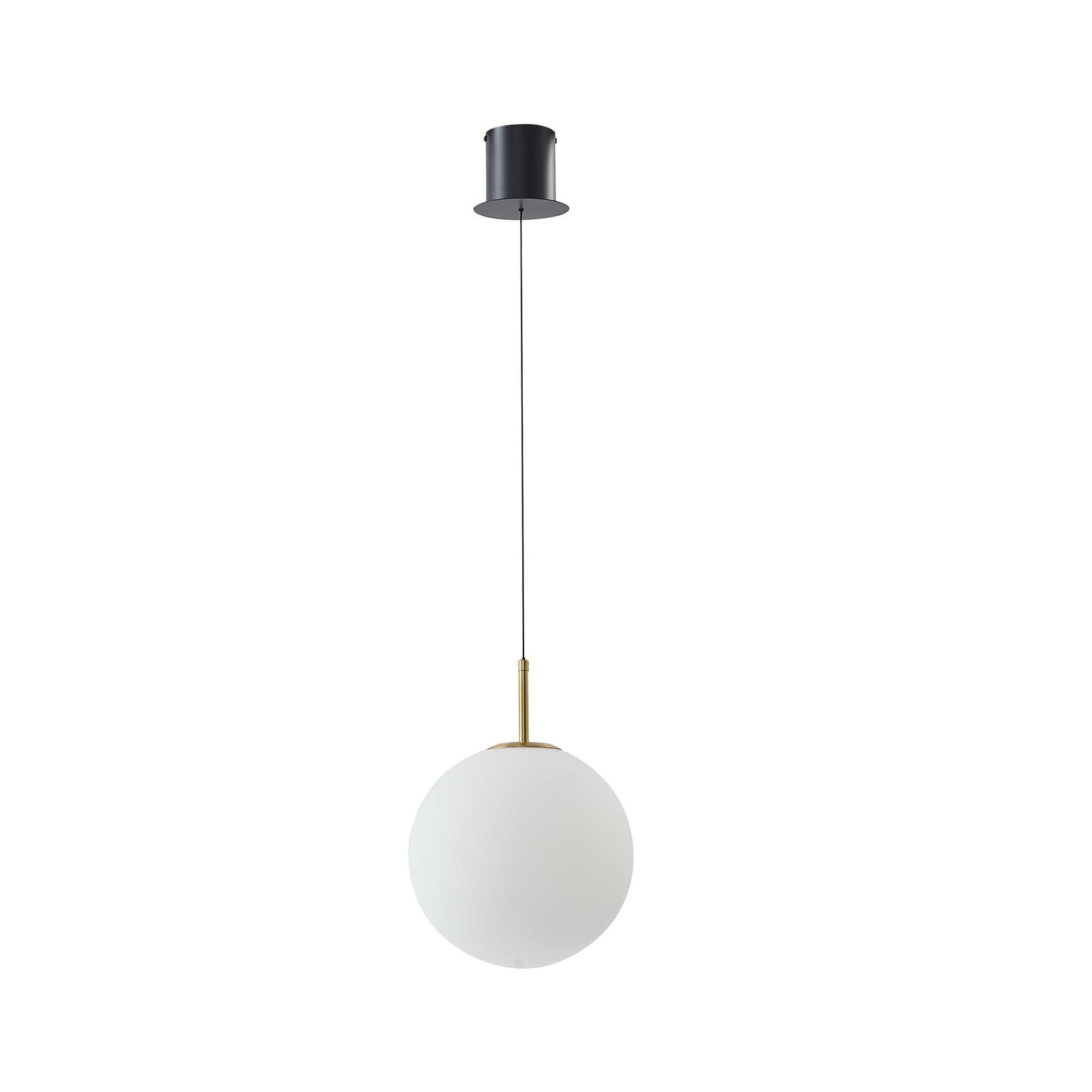 LED pendellampe Joran opalglass hvit/gull montert
