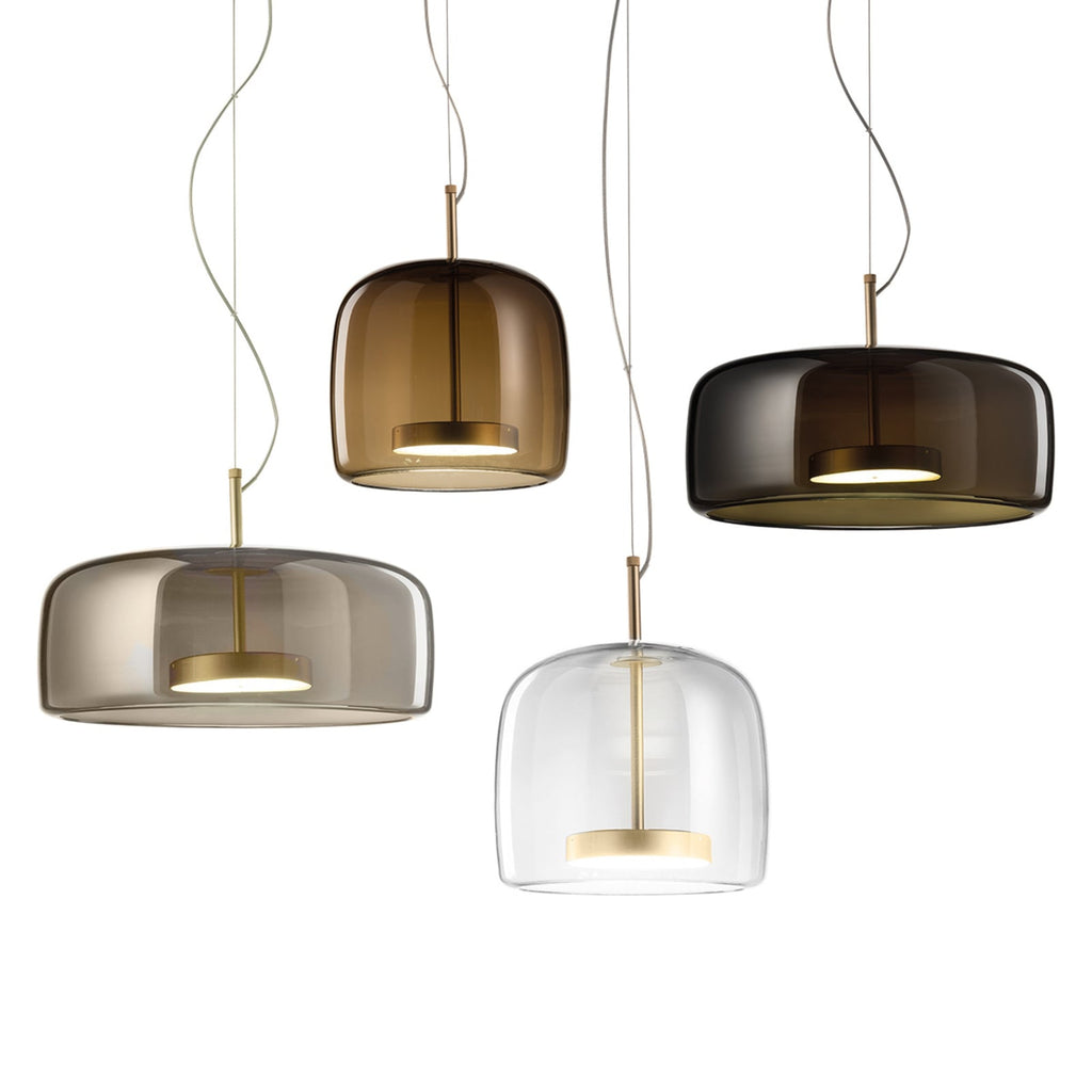 Detalj av LED pendellampe Jube SP 1 G grå glass dimbar
