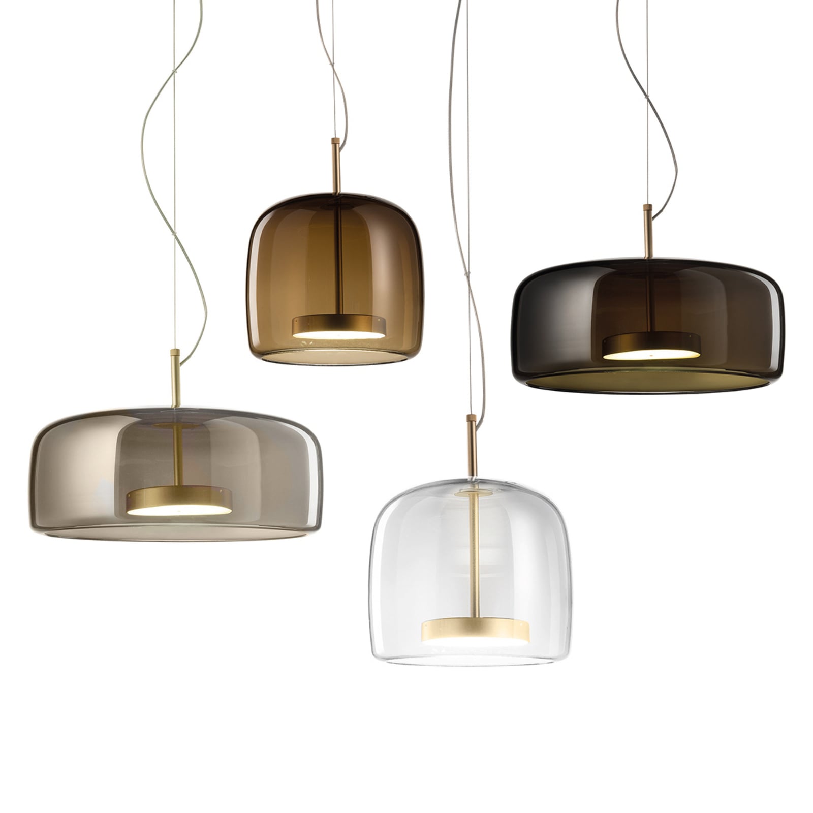 Detalj av LED pendellampe Jube SP 1 G grå glass dimbar
