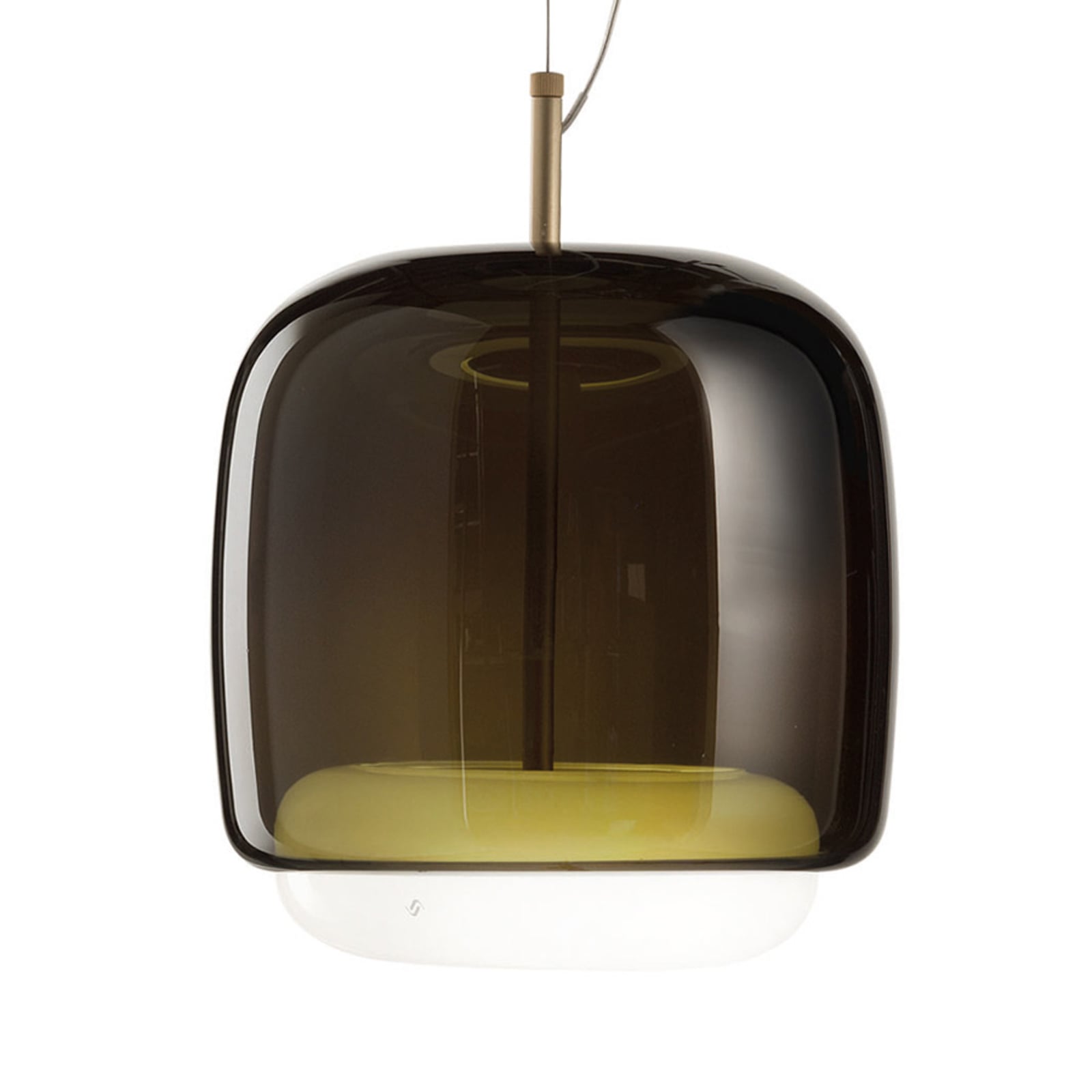 LED pendellampe Jube SP P dobbeltskjerm grønn/hvit dimbar forfra
