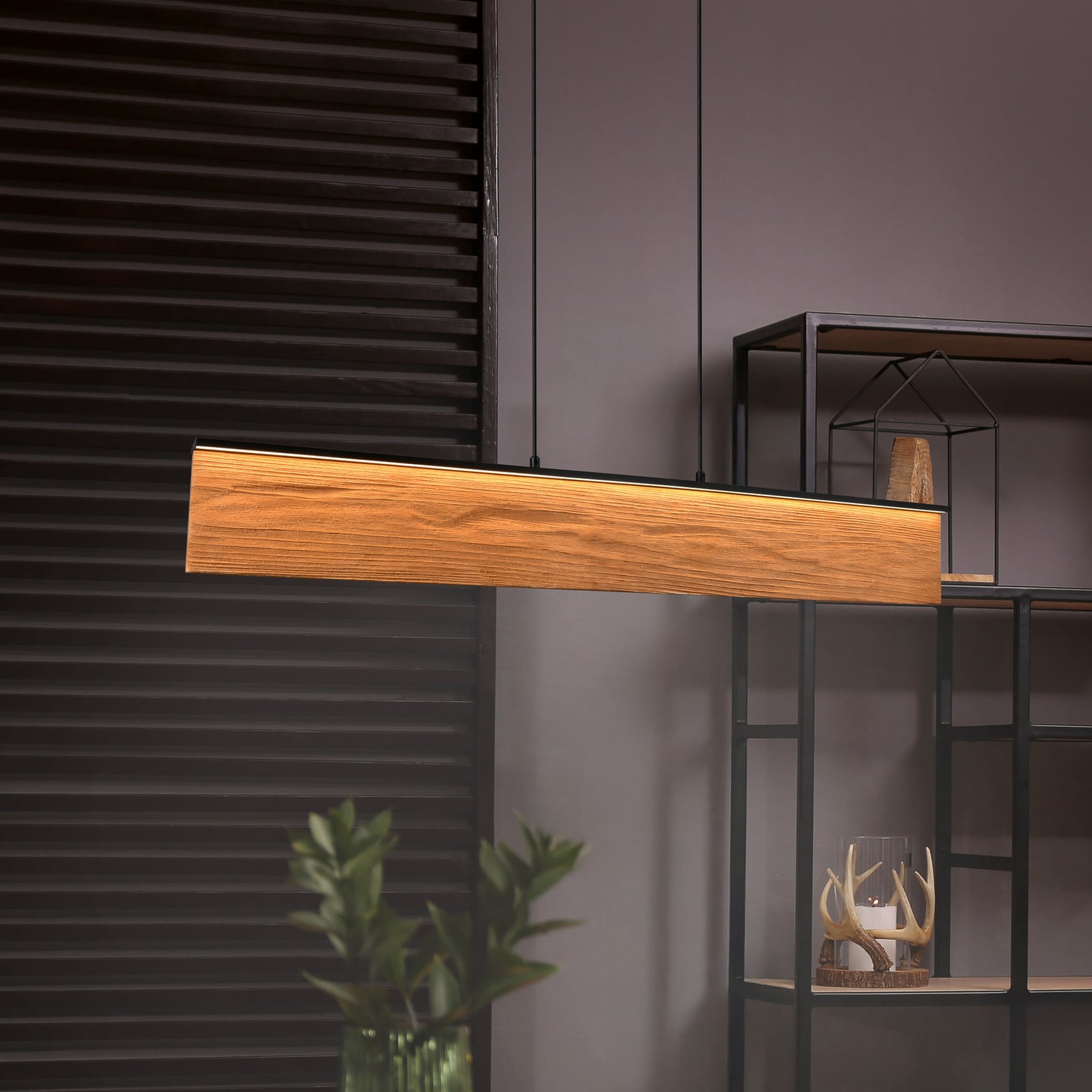 LED pendellampe Kalea trefarget 110 cm dimbar CCT touch forfra