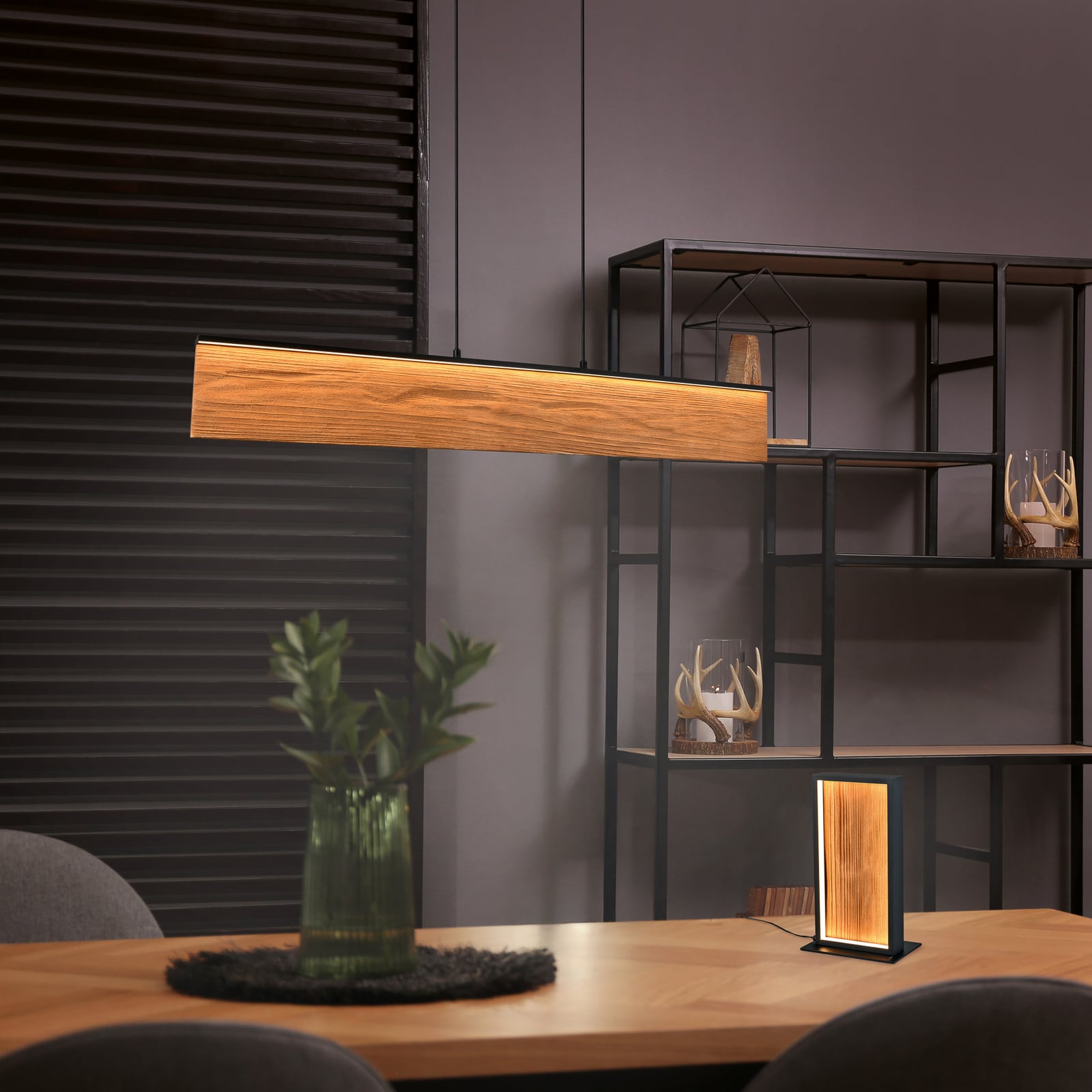 LED pendellampe Kalea trefarget 110 cm dimbar CCT touch bakside