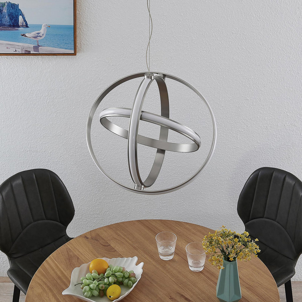 LED pendellampe Kamilya dimbar nikkel aluminium 50 cm detalj av lampe