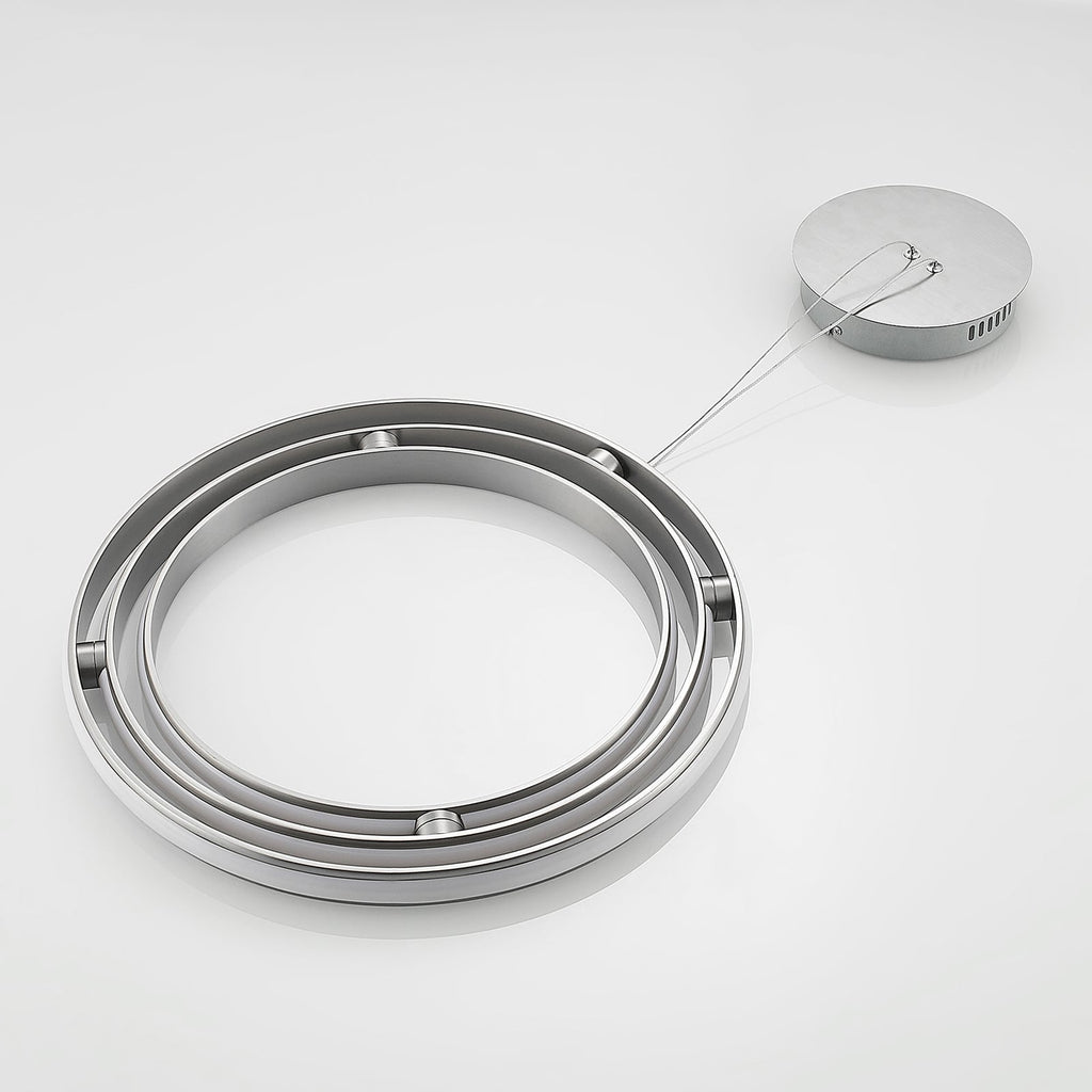 LED pendellampe Kamilya dimbar nikkel aluminium 50 cm takfeste detalj