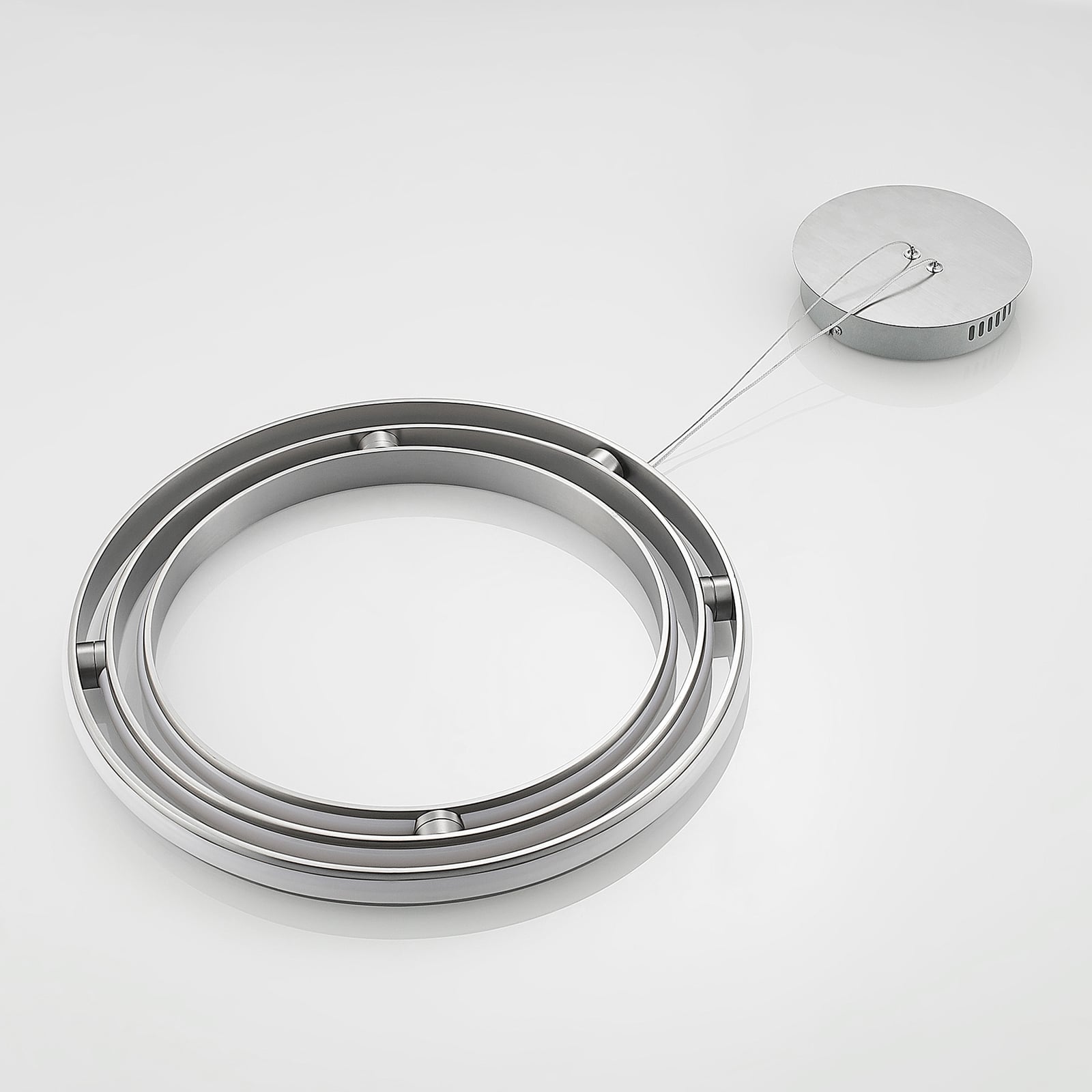 LED pendellampe Kamilya dimbar nikkel aluminium 50 cm takfeste detalj
