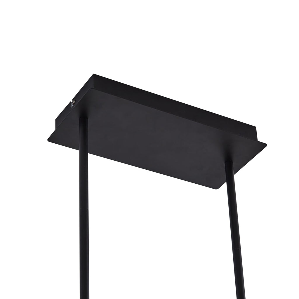 LED pendellampe Kassi dimbar svart krystalloptikk detalj av dimmekontroll