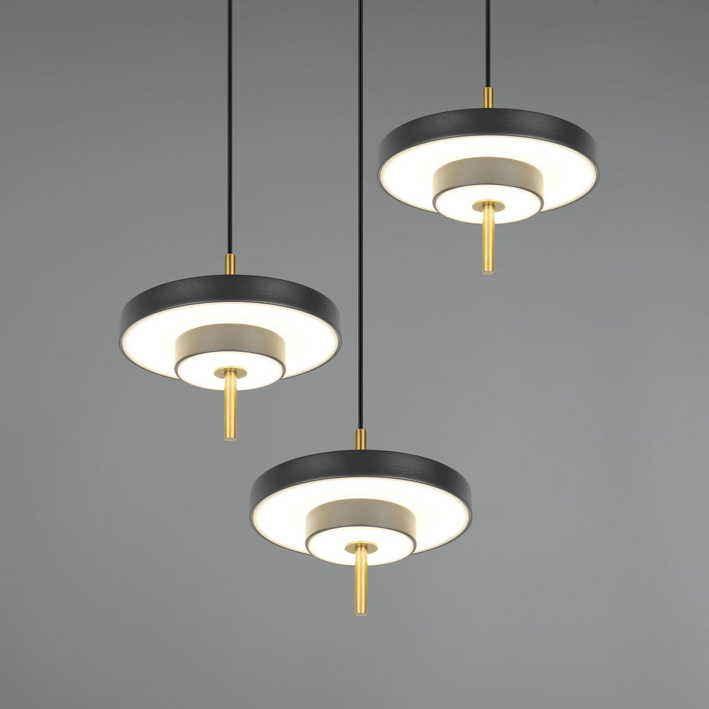 LED pendellampe Keaton svart/gull lysstyrke justering