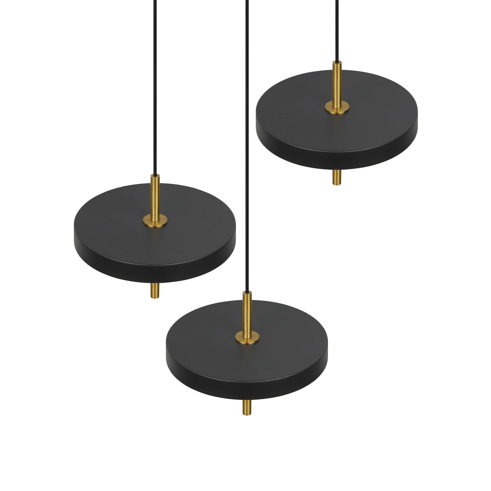 LED pendellampe Keaton svart/gull med veggbryter