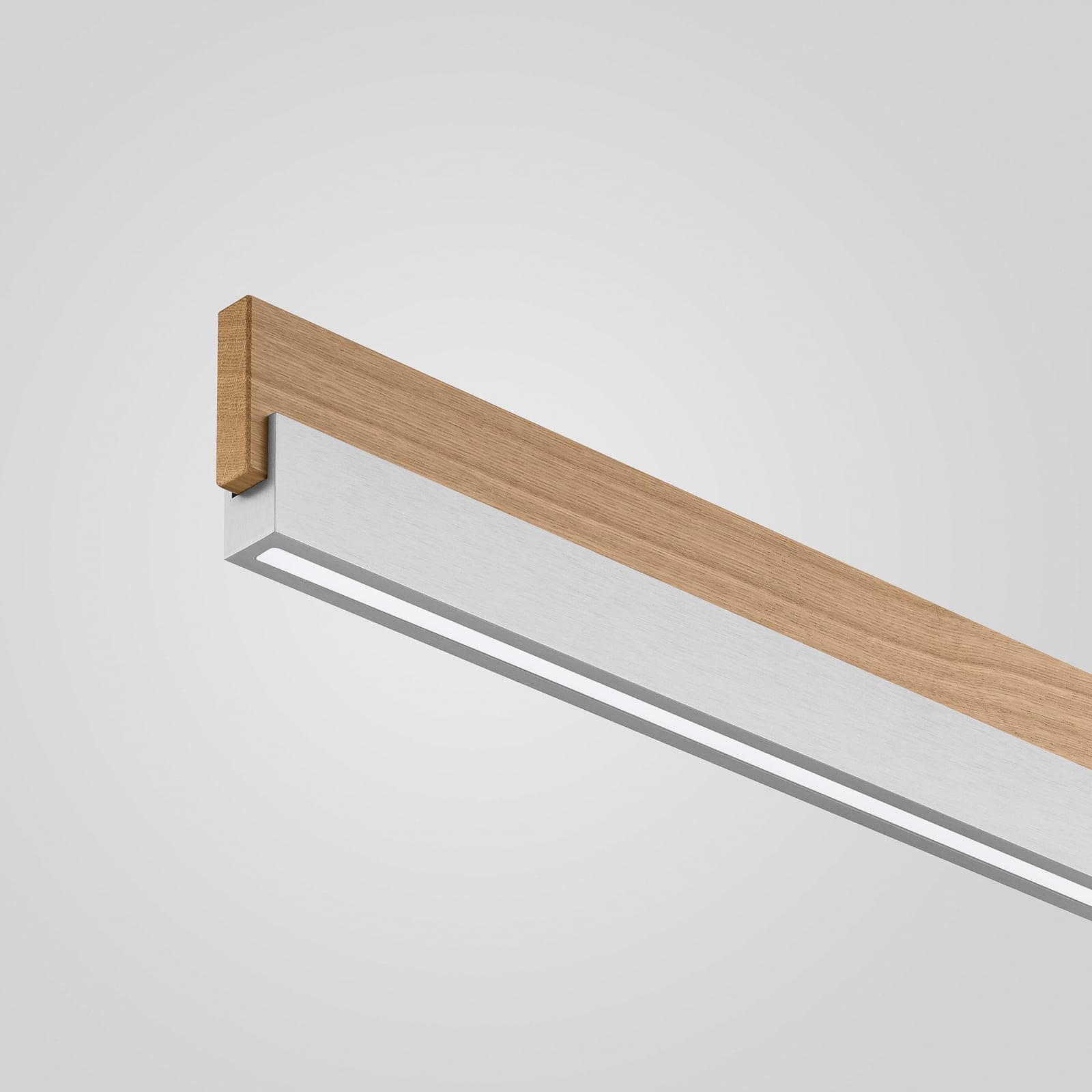 LED pendellampe Keijo eik matt nikkel dimbar 103 cm takfeste