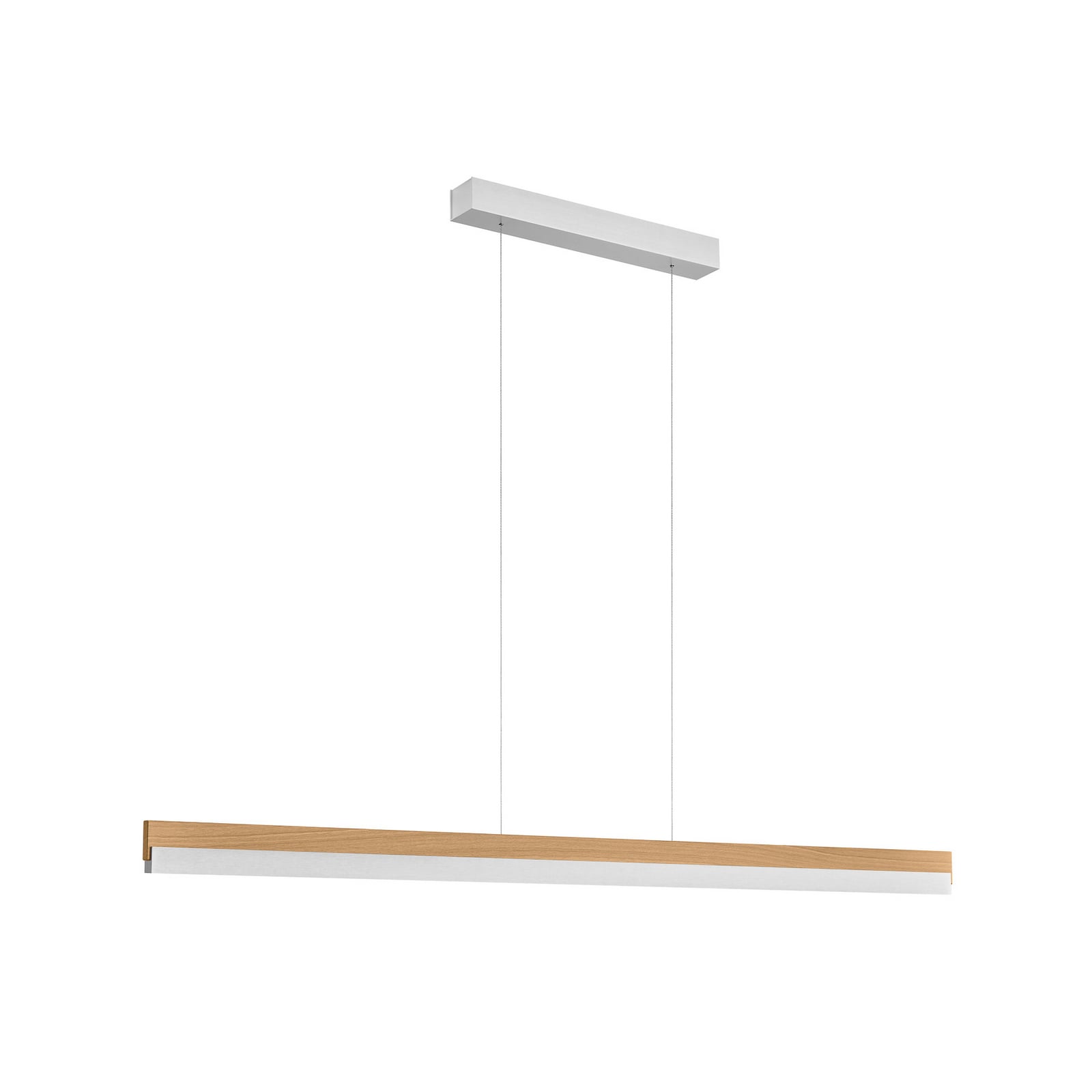 LED pendellampe Keijo eik/nikkel detalj av materiale