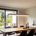 LED pendellampe Keijo valnøtt/matt nikkel 103 cm forfra