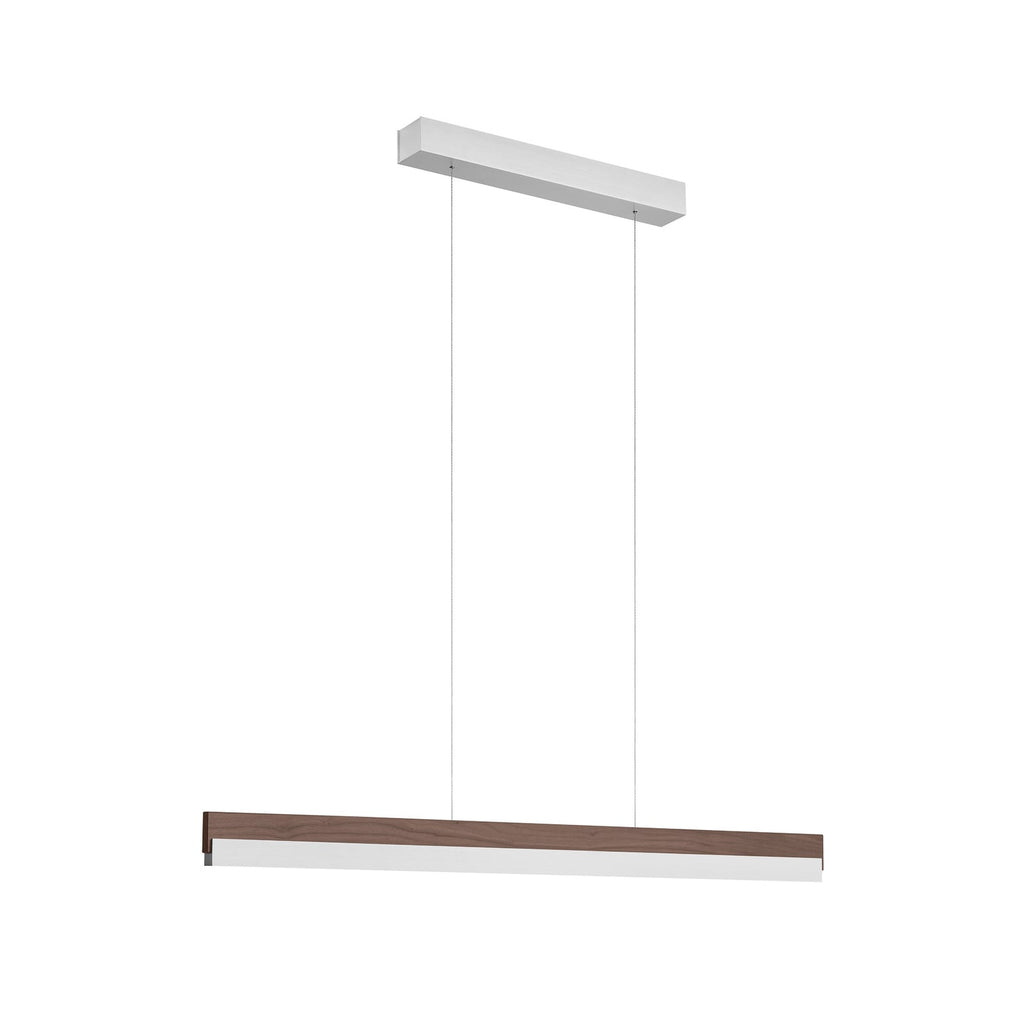 LED pendellampe Keijo valnøtt/matt nikkel 103 cm detalj av materiale