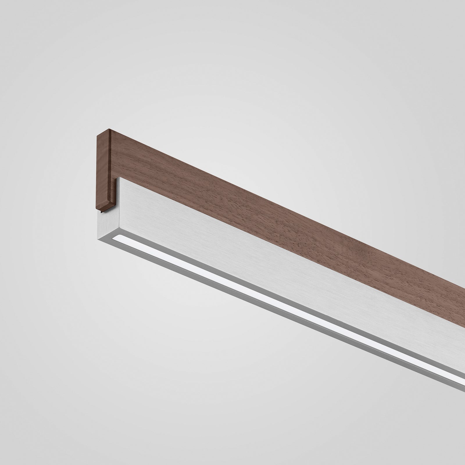 LED pendellampe Keijo valnøtt/matt nikkel 103 cm magnetfeste