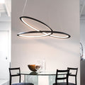 LED pendellampe Kepler dimbar svart Ø84 cm forfra