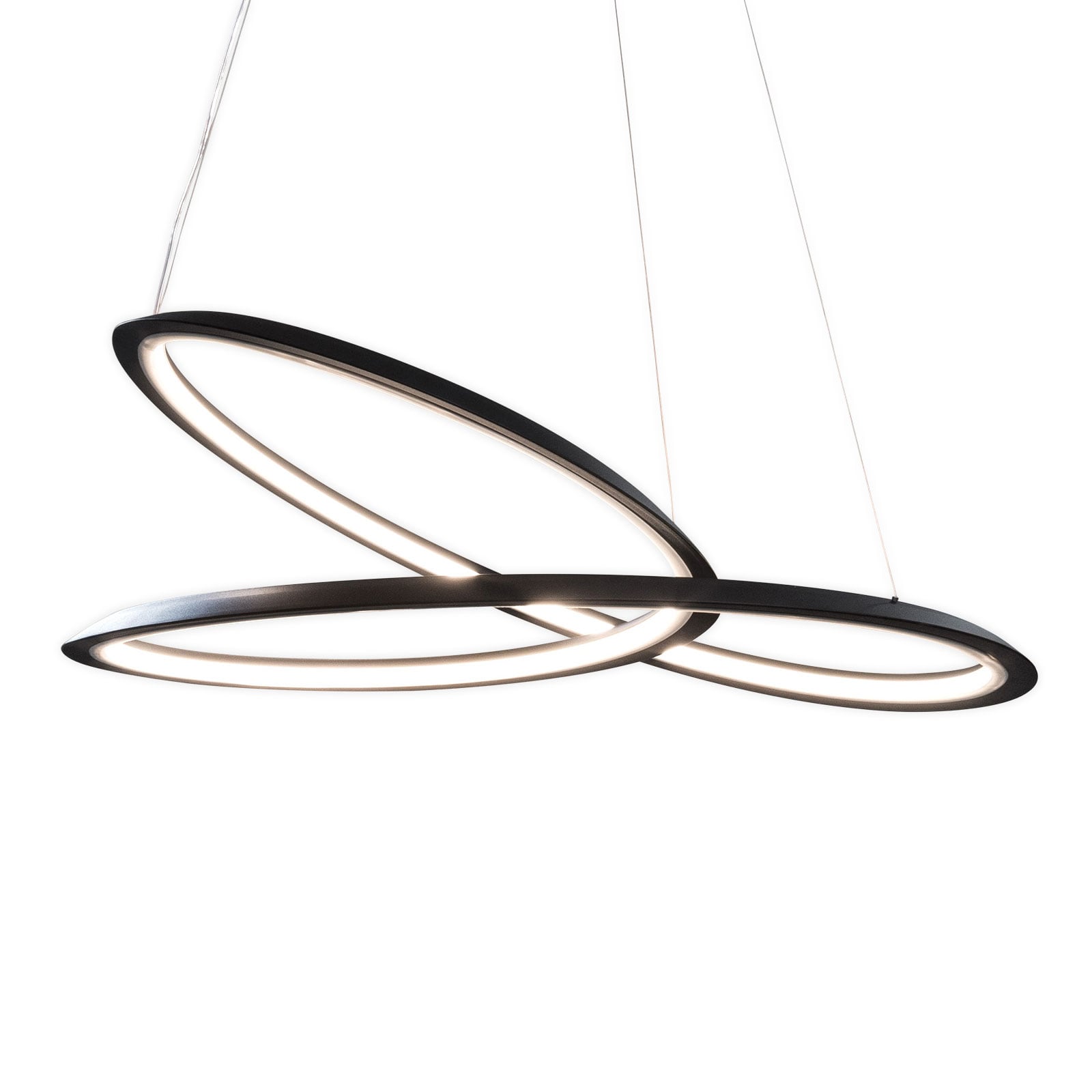 LED pendellampe Kepler dimbar svart Ø84 cm montert