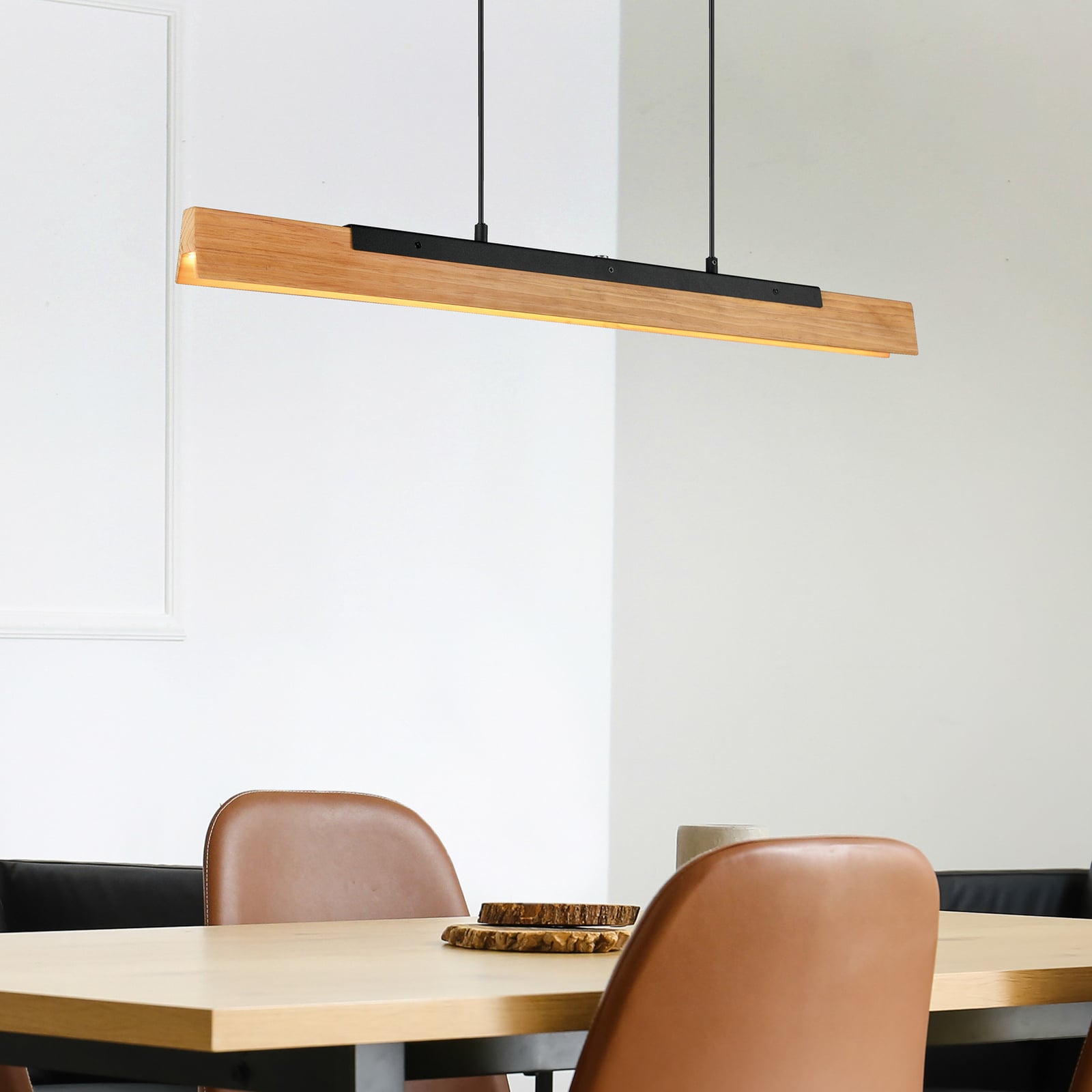 LED pendellampe Kerala tre med berøringsdimmer forfra