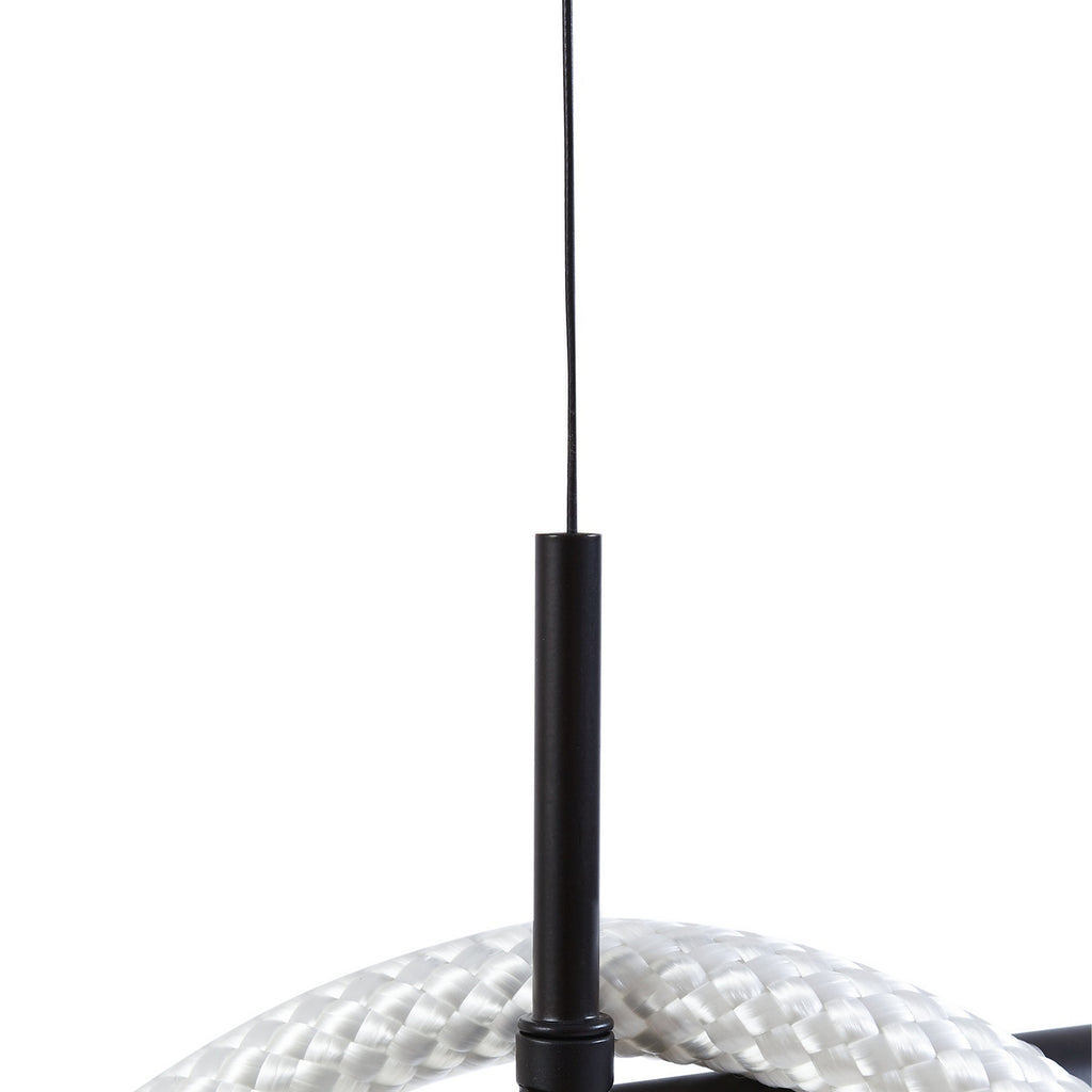 LED pendellampe Kisune svart/hvit 120 cm oppheng