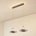LED pendellampe Kolo 2-lys brun dimbar 86 cm forfra